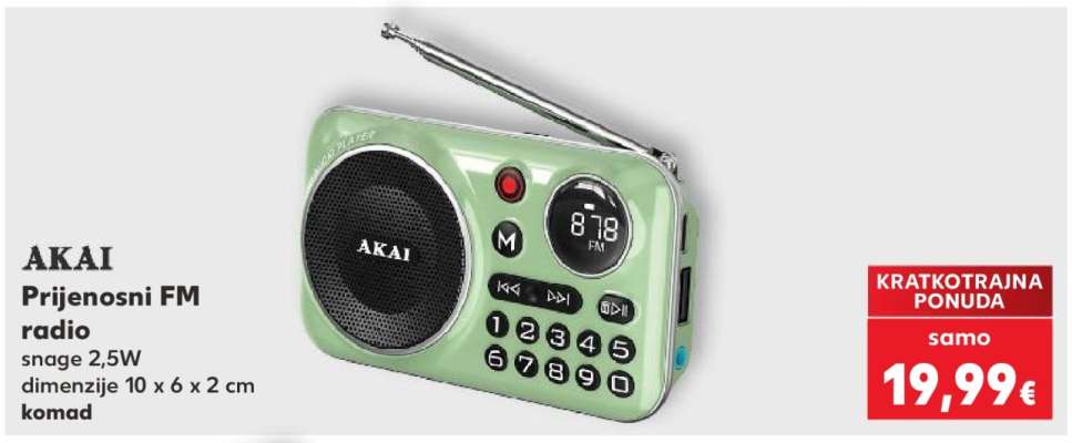 AKAI Prijenosni FM radio