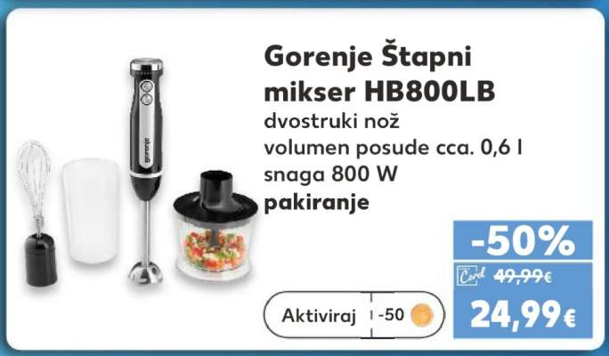 Gorenje Štapni mikser HB800LB