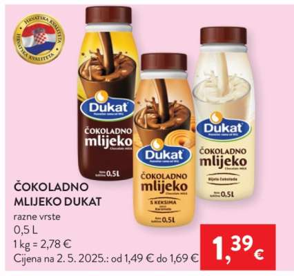 Čokoladno mlijeko Dukat