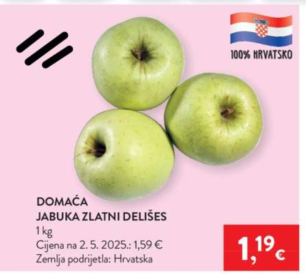 Domaća jabuka zlatni delišes