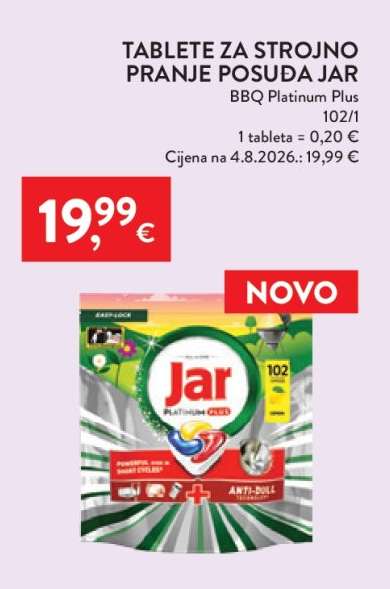 Tablete za strojno pranje posuđa Jar