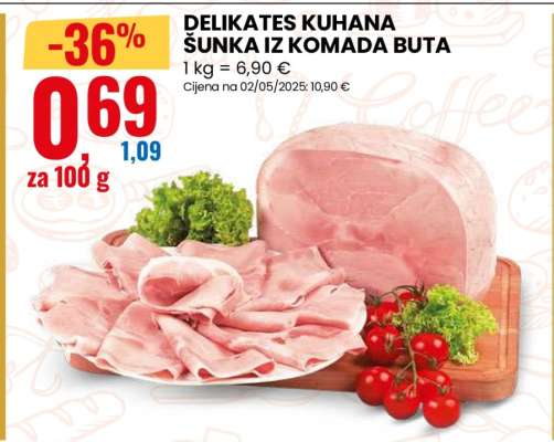 DELIKATES KUHANA ŠUNKA IZ KOMADA BUTA