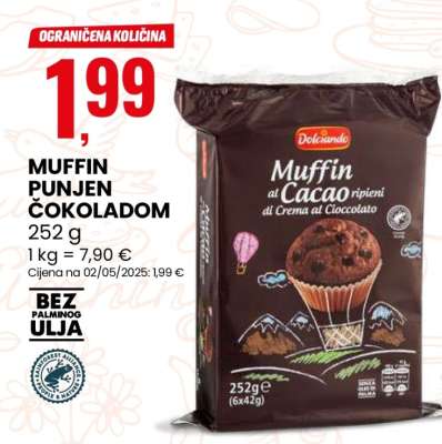 MUFFIN PUNJEN ČOKOLADOM