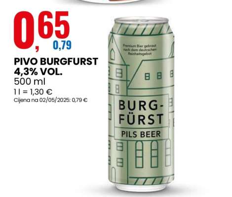 PIVO BURGFURST 4,3% VOL.