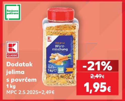 Dodatak jelima s povrćem 1 kg