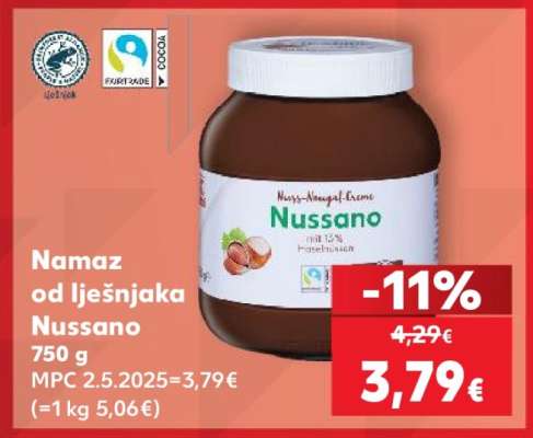 Namaz od lješnjaka Nussano