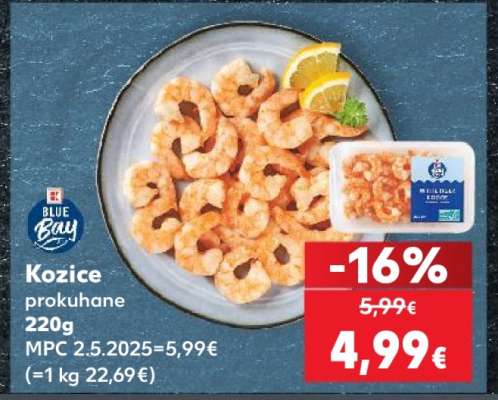 Kozice prokuhane 220g