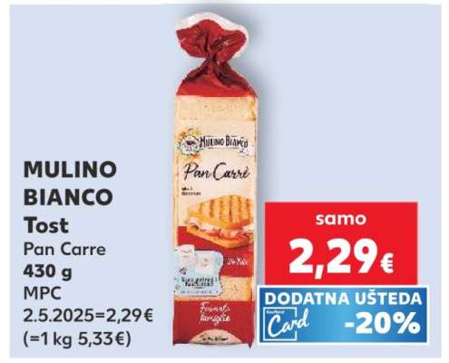 MULINO BIANCO Tost Pan Carre