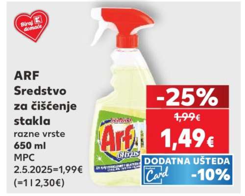 ARF SREDSTVO ZA ČIŠĆENJE STAKLA