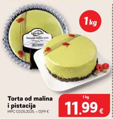 Torta od malina i pistacija