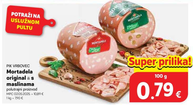 Mortadela original ili s maslinama