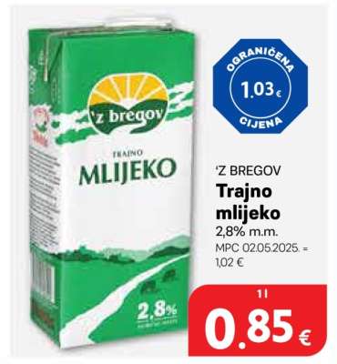 `Z BREGOV Trajno mlijeko