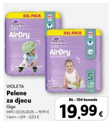 VIOLETA Pelene za djecu Giga
