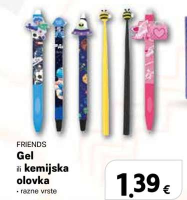 FRIENDS Gel ili kemijska olovka