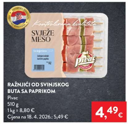 RAŽNJIĆI OD SVINJSKOG BUTA SA PAPRIKOM