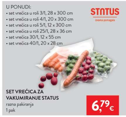 set vrećica za vakumiranje status