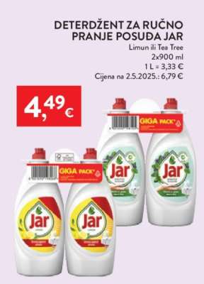 Deterdžent za ručno pranje posuđa Jar