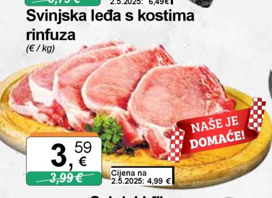 Svinjska leđa s kostima rinfuza