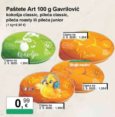 Paštete Art 100 g Gavrilović