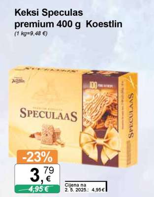 Keksi Speculas premium 400 g Koestlin