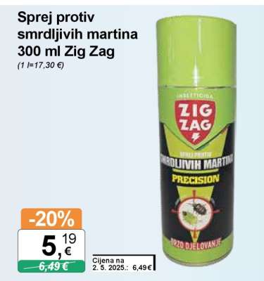 Sprej protiv smrdljivih martina 300 ml Zig Zag
