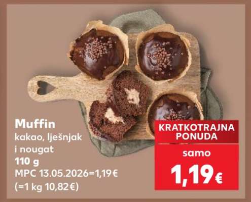 Muffin kakao, lješnjak i nougat