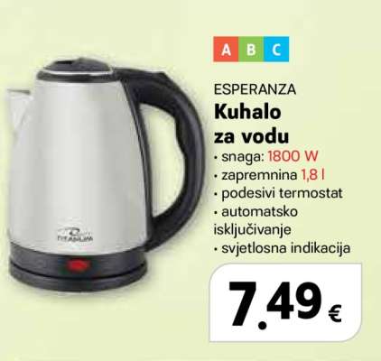 ESPERANZA Kuhalo za vodu