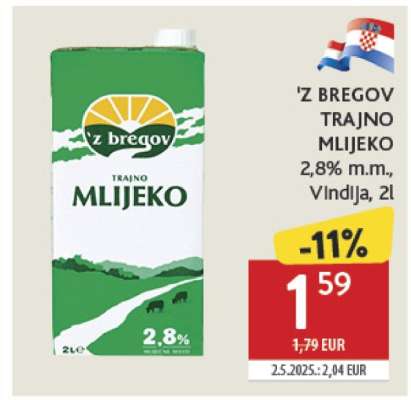 `Z BREGOV Trajno mlijeko