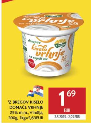 'Z BREGOV KISELO DOMAĆE VRHNJE