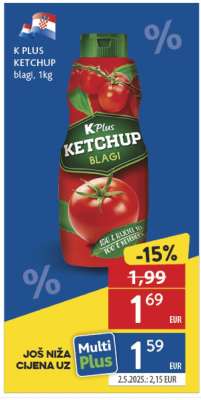 K PLUS KETCHUP blagi, 1kg