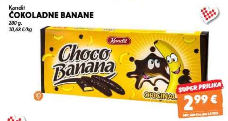 KANDIT Čokoladne banane