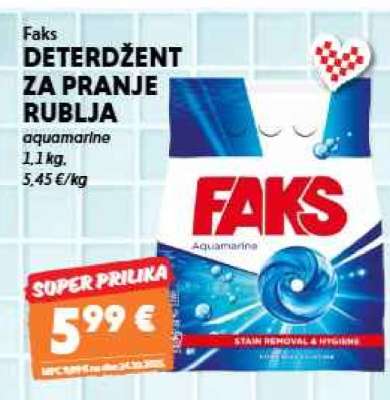FAKS DETERDŽENT ZA PRANJE RUBLJA