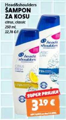 HEAD&SHOULDERS ŠAMPON ZA KOSU