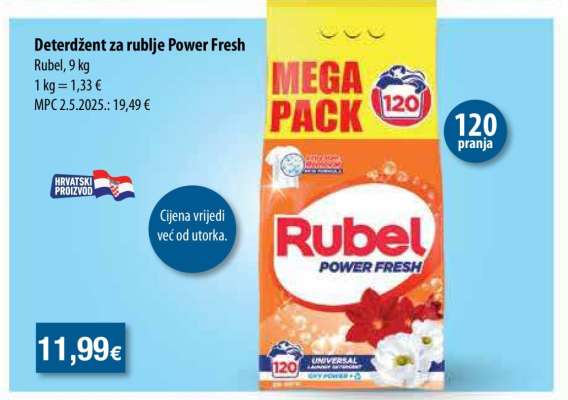 Deterdžent za rublje Power Fresh