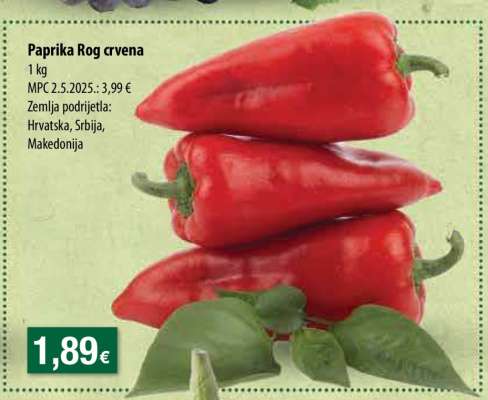 Paprika rog crvena