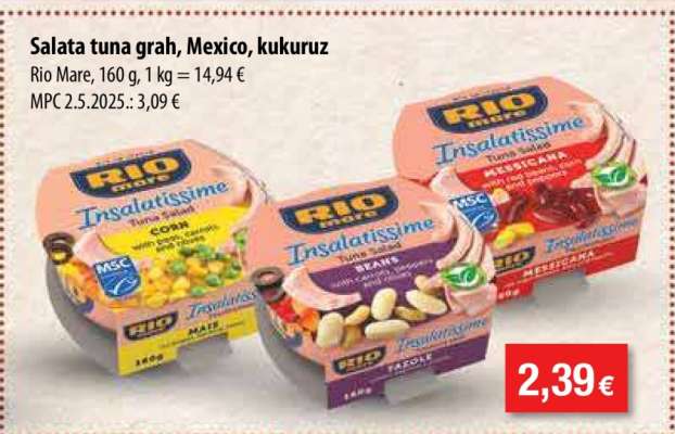 Salata tuna grah, mexico, kukuruz