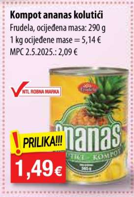Kompot ananas kolutići