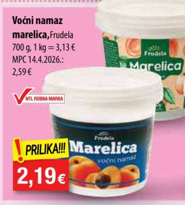 Voćni namaz marelica, Frudela