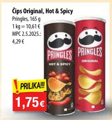 Čips Original, Hot & Spicy