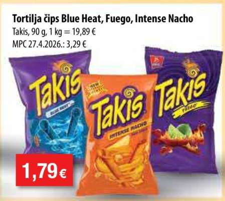 Tortilja čips Blue Heat, Fuego, Intense Nacho