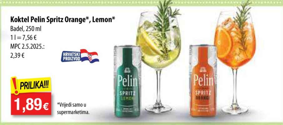 Koktel pelin spritz orange, lemon