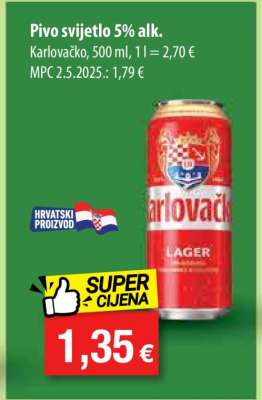 Pivo svijetlo 5% alk.