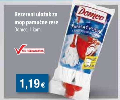Rezervni uložak za mop pamučne rese
