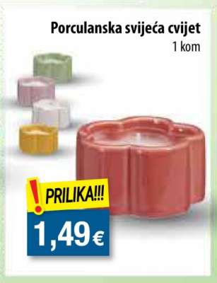 Porculanska svijeća cvijet