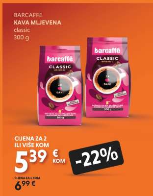 BARCAFFE KAVA mljevena