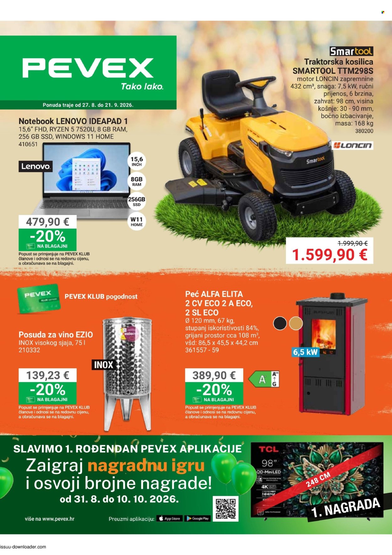 Pevex katalog - 27.08.2026. - 21.09.2026. Stranica 1