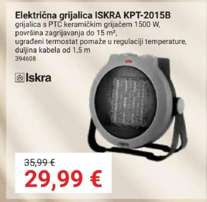 Električna grijalica ISKRA KPT-2015B