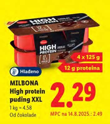 Milbona High protein puding XXL