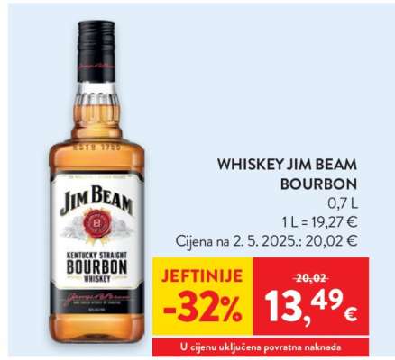 Whiskey Jim Beam Bourbon