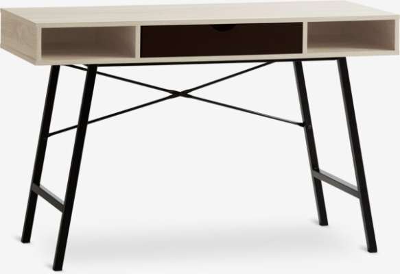 Radni stol ABBETVED 48x120 svijetli hrast/crna